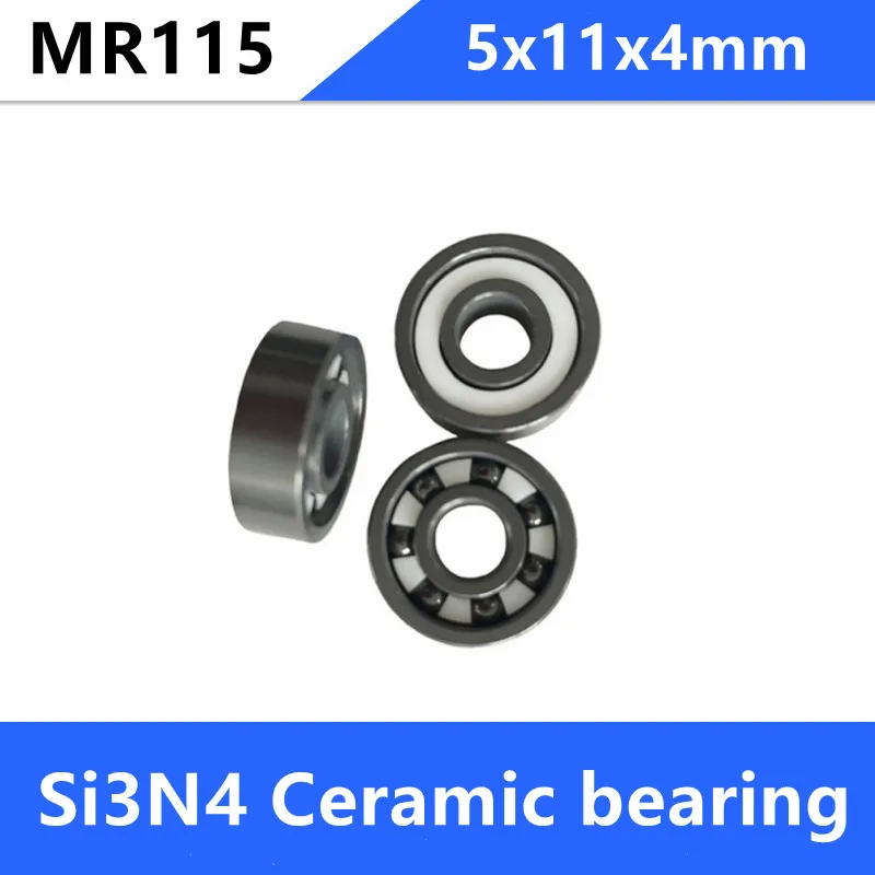 4pcs/10pcs MR115 full Si3N4 Ceramic bearing 5x11x4 mm Ceramic deep groove ball bearings 5*11*4 mm