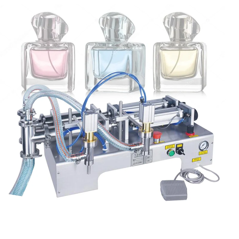 

Ice Cream Sauce Alcohol High Viscosity Liquid Paste Semi Auto Horizontal Double Head Filling Machine Pneumatic Piston Filler