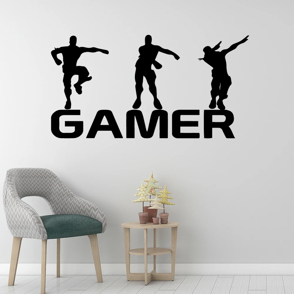 Gamer Vinyl Wall Sticker For Kids Rooms Decoration decal Poster boys Gaming PS4 Battle Royale Xbox Game Stickers Mural Wallpaper