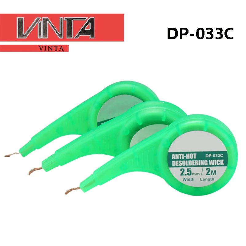 5pcs DP-033C Multi-function suction wick with tin removal with anti-hot desoldering wick suction tool for tin suction wick