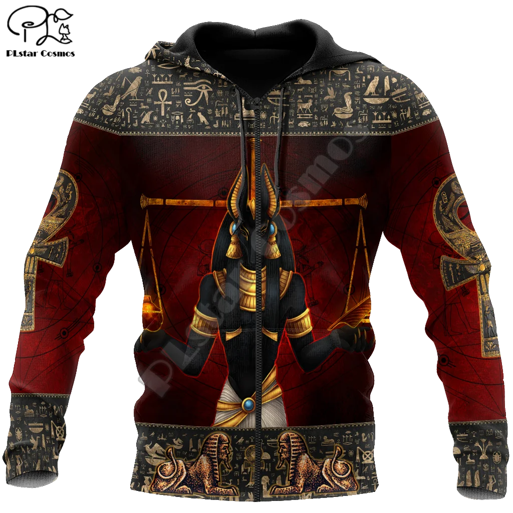 PLstar Cosmos Horus-Sudadera con capucha para hombre y mujer, suéter informal con estampado 3D de tatuaje del antiguo Egipto, Faraón egipcio Anubis, A-10