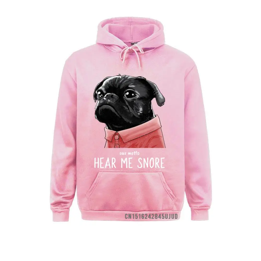 Cute Kawaii Funny Black Pug Motto Dog Gifts Men Women Kids Pullover Sweatshirts Father Day Hoodies Clothes Men