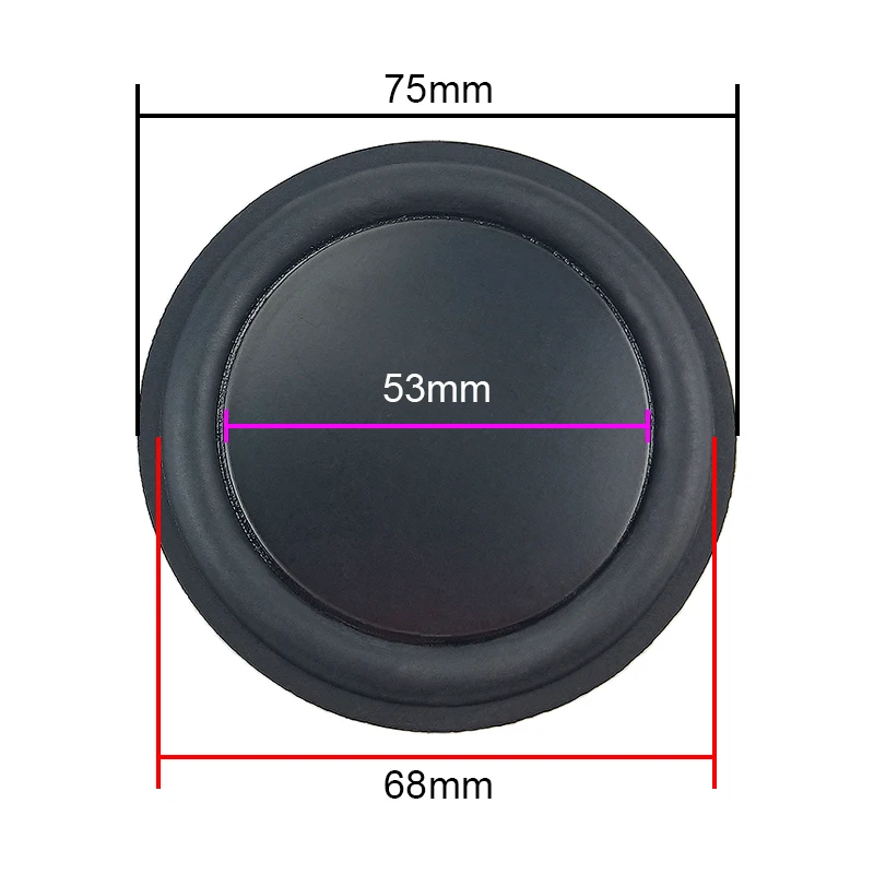 SHEVCHENKO 75 мм бас-излучение Вибрация диафрагма сабвуфер пассивное излучение раковины для низкочастотного динамика сабвуфер диафрагма Diy 2 шт.