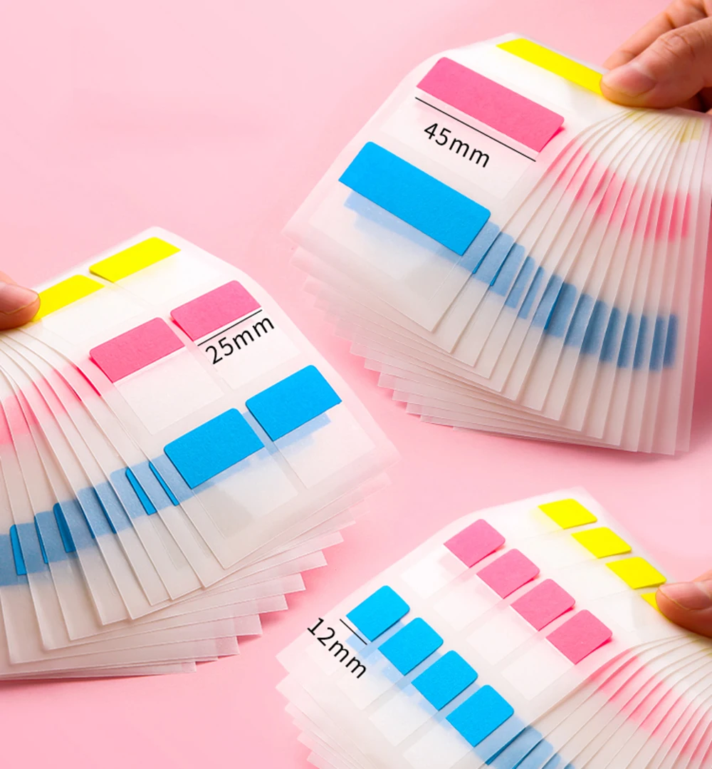 Etiqueta de índice, pegatinas de papel para notas, marcapáginas, clasificación de categoría, etiquetas de paginación de citas, N veces pegajosas