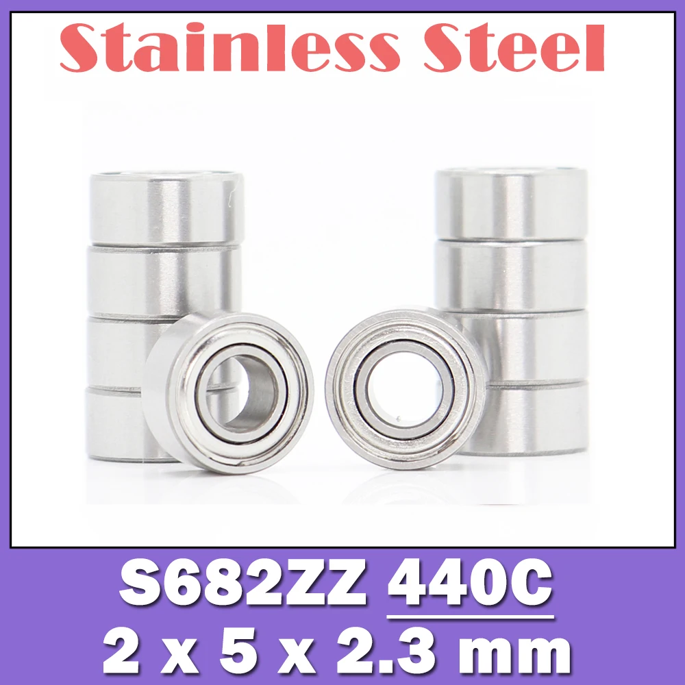 S682ZZ Bearing ( 10 PCS ) 2*5*2.3 mm Miniature Stainless Steel Ball Bearings S 618/2 ZZ 2000082 B682ZZ L520ZZ