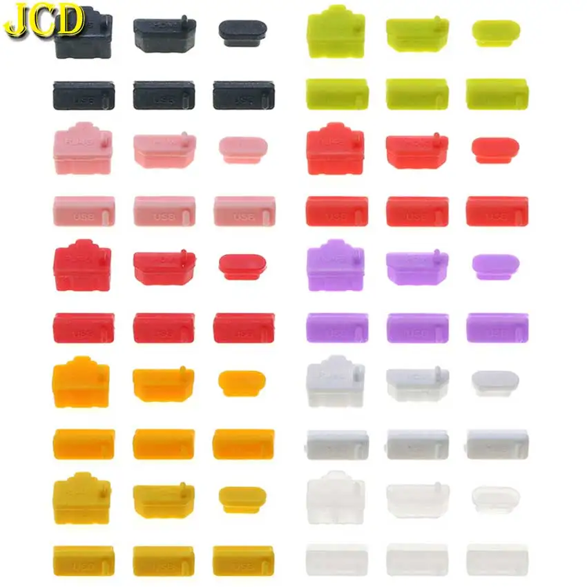 JCD Silicone Dustproof Plug Set USB HDM Interface Anti-dust Cover Dust Plugs For PS4 PS3  PS5 Game Console