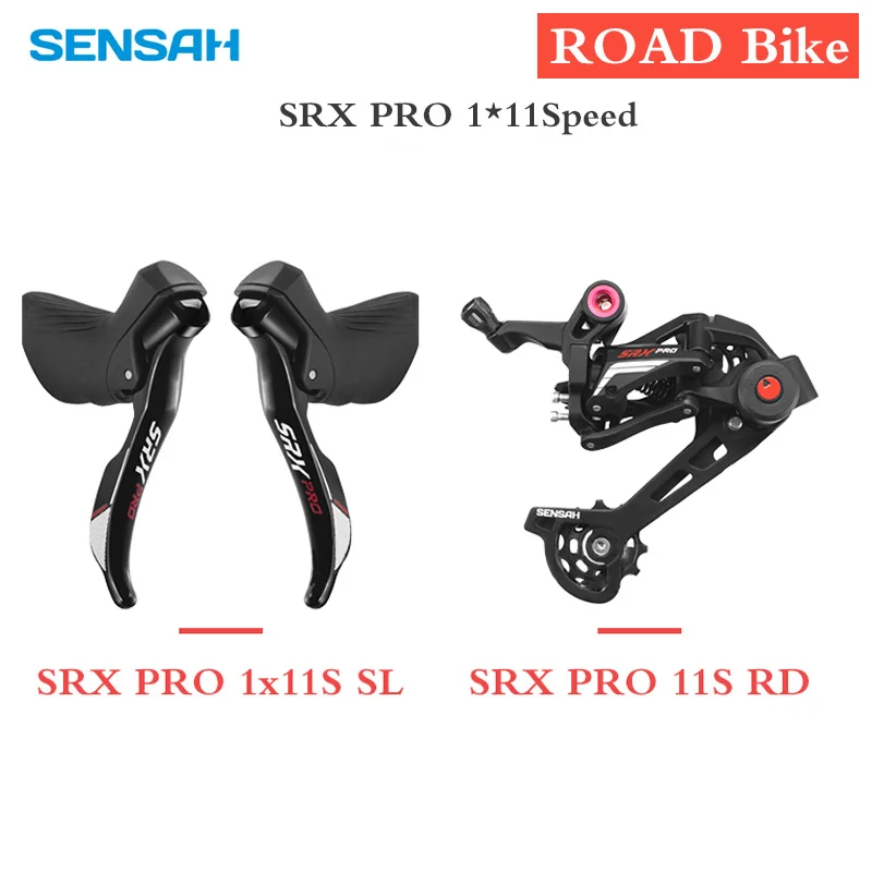 SENSAH SRX PRO 1x11 Speed Road Bike Shifter Lever 11S Bicycle Rear Derailleur Set 170/175mm Crankset Procket 11V YBN Chain