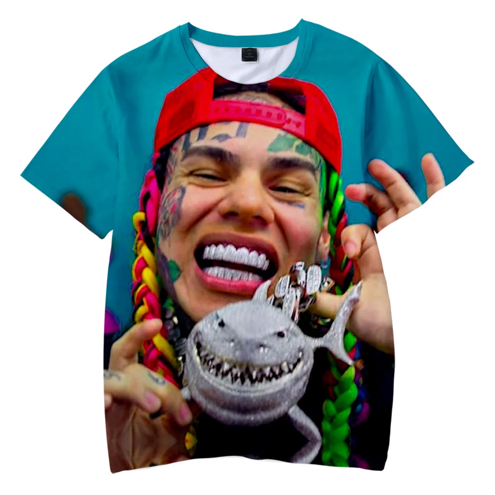 6IX9INE GOOBA Adult Kids T-shirt 2020 Summer New Fashion Hip Hop Streetwear Casual Tees Kids Adult Short Sleeve Piece 3D Cotton