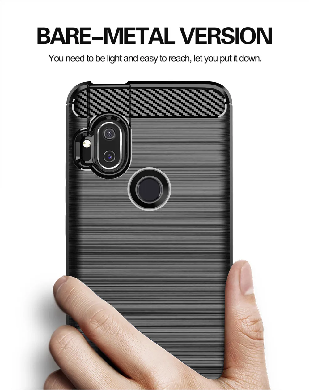 For Motorola Moto One Hyper Case Luxury Carbon Fiber Skin Full Soft Silicone Cover Case For Moto One Hyper Phone Cases