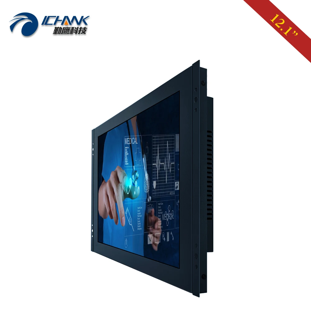 ZK120TC-592D/12.1 بوصة شاشة كمبيوتر مدمجة بإطار مفتوح مع شاشة لمس سعوية متعددة النقاط 1024x768 4:3 HDMI USB