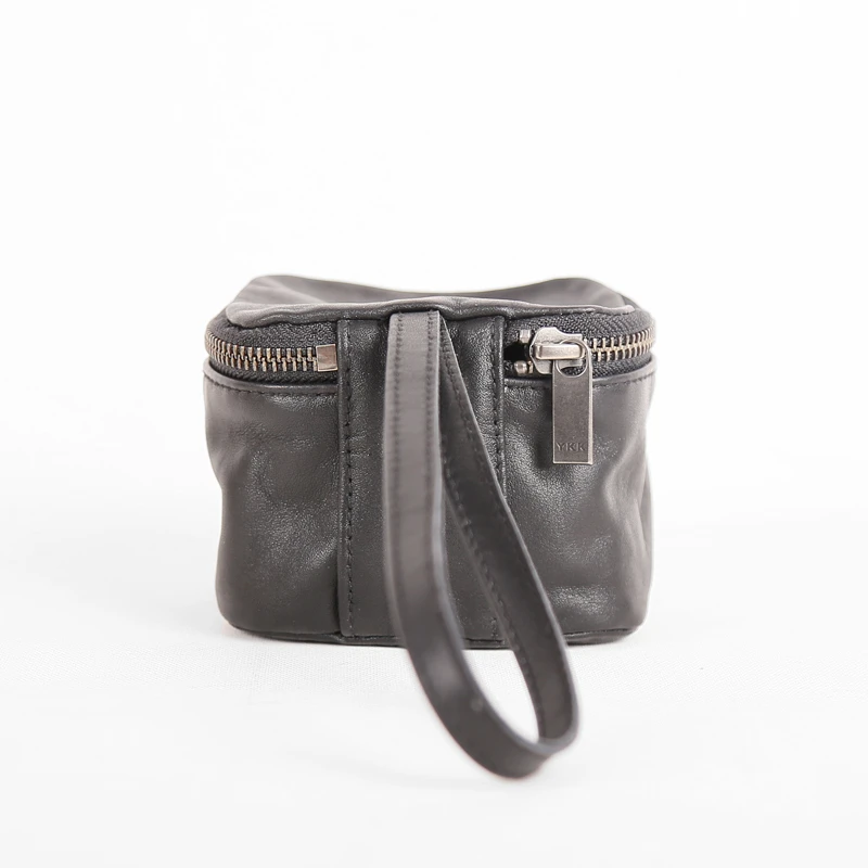 Mini Handle Bag Genuine Leather Storage Coin Purses Casual Travel Organizer Small Bag Key Wallet Unisex Cowhide Coin Pouch