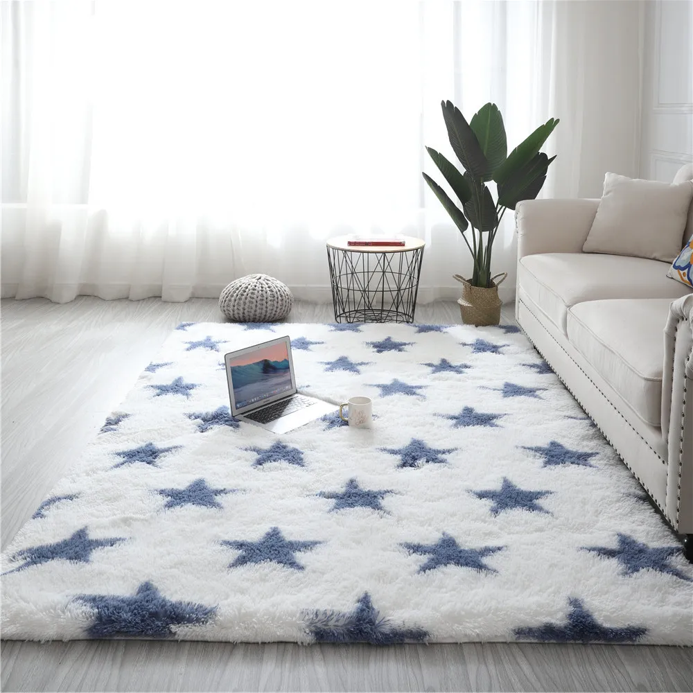 

Tie-dye five-pointed star carpet living room coffee table rug room children crawling mat kitchen non-slip carpet Bay window rug