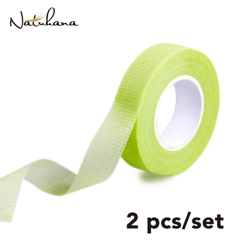 2Pcs Non-Woven False Eyelash Extension Tape PE Anti-Allergy Easy Tear Eye Gel Tapes Professional for Eye Makeup Tape Tools