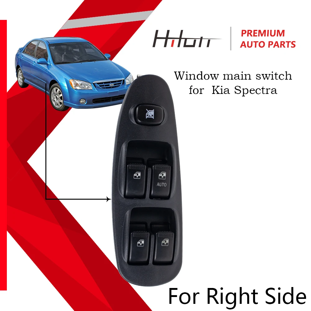 Right Side Electric Control Power Front Window Main Switch for Hyundai Kia Spectra