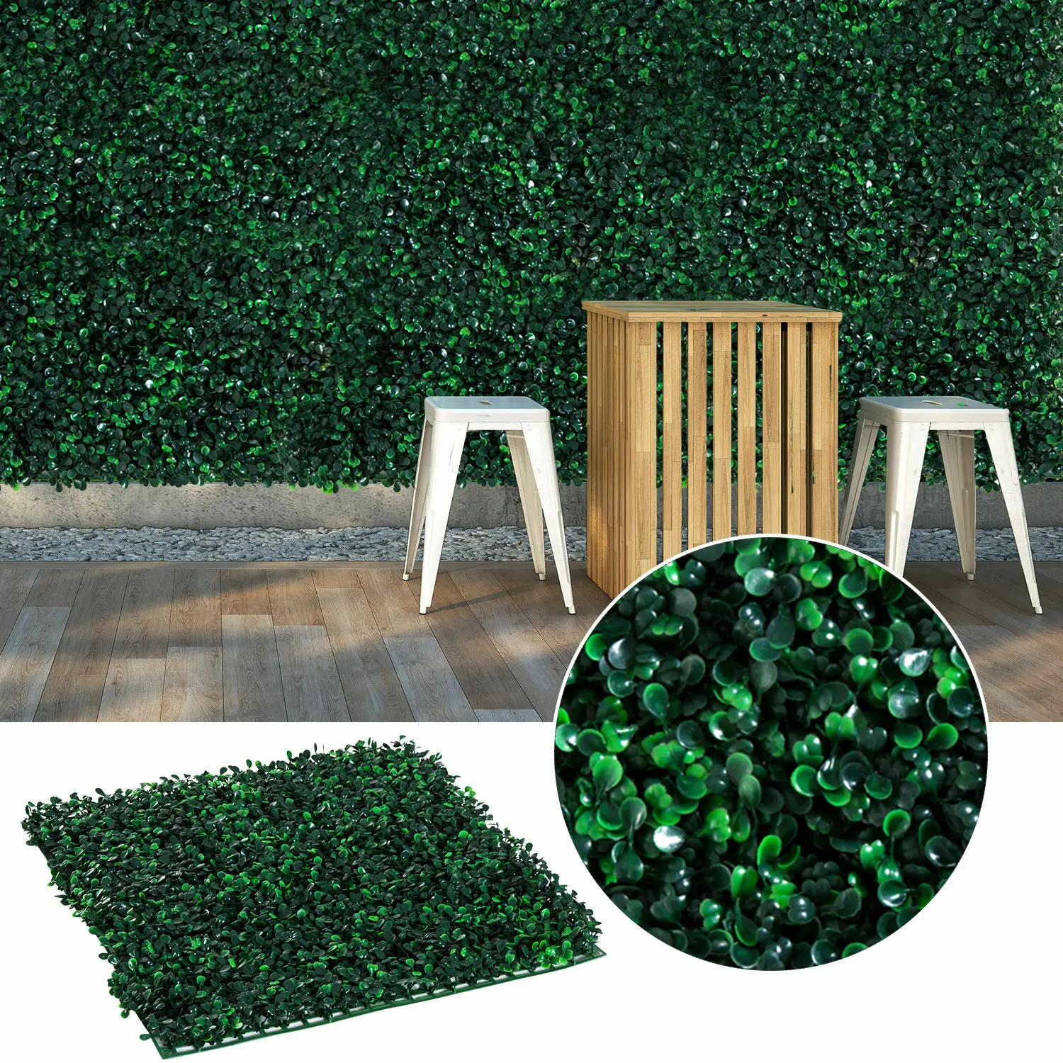 12pcs 25x25cm Plant Wall Artificial Lawn Boxwood Hedge Garden Backyard Home Decor Simulation Grass Turf Rug Lawn Outdoor Wall