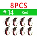 8 piezas tamaño 14 Rojo