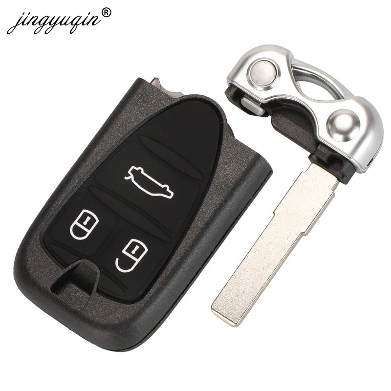 

jingyuqin Key Shell Replacement for Alfa Romeo 159 156 Giulietta Brera Spider GT Remote Smart Key Card 3 Button Uncut Blade