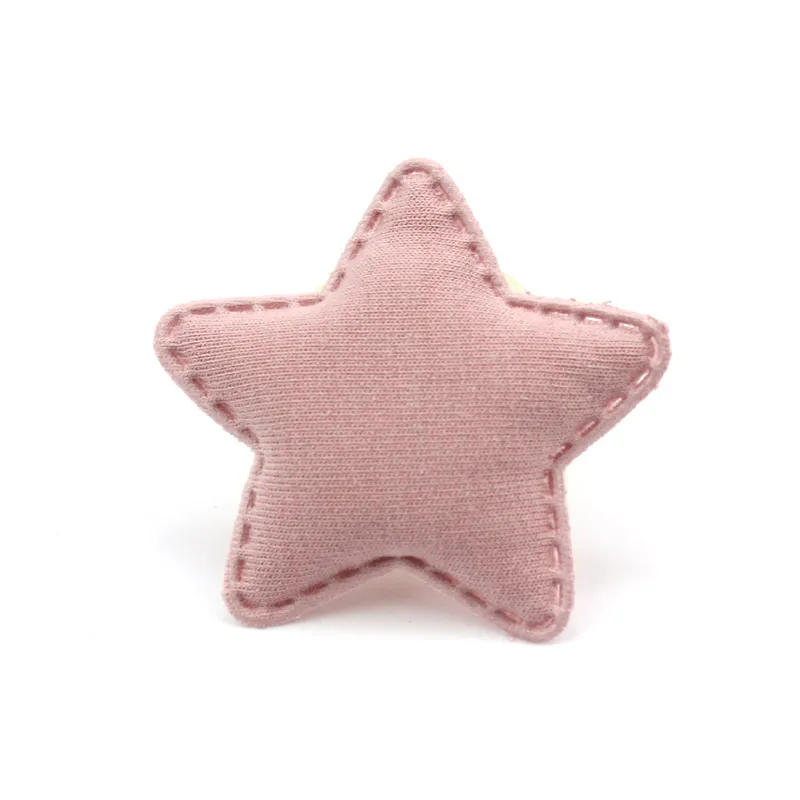 24Pcs 4.8cm Star Padded Appliques for Kids BB Clip headwear Decor clothing patches Hairpin crafts handmade accessoires