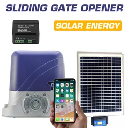 500kg Solar Energy WIFI Control Automatic Electic Sliding Gate Opener Engine without Racks Remote Control Sliding Door Motor