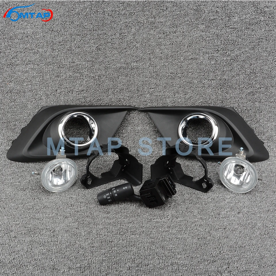 For Mazda 3 Axela 2014 2015 2016 Front Bumper Fog Light Fog Lamp Modification Set With Light Switch Chroming Cover