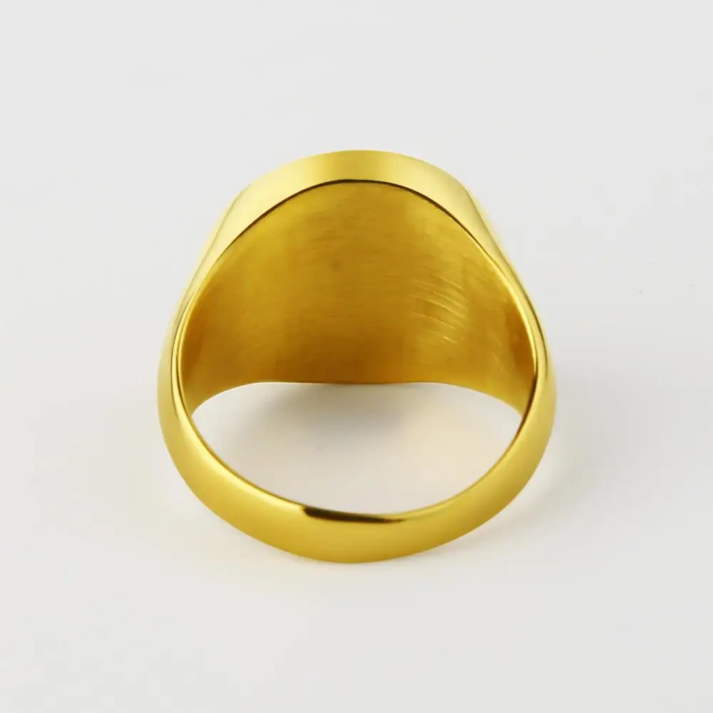 Punk Vintage Lion Ring Round Solid Animal Lion Head Ring for Men Stainless Steel Hiphop Cool Rings Jewelry Wholesale
