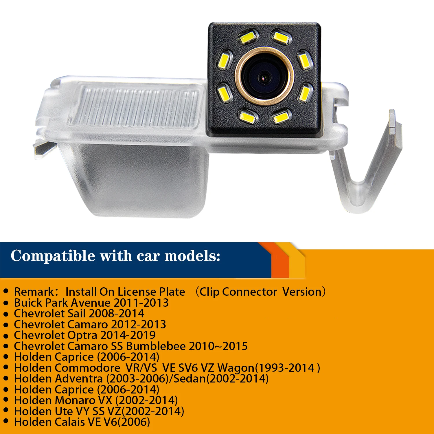 HD 8LED Rear View Camera for Buick Park Avenue Chevrolet Camaro 2012 Sail 2010/2011/2013,Reversing Backup Waterproof Camera