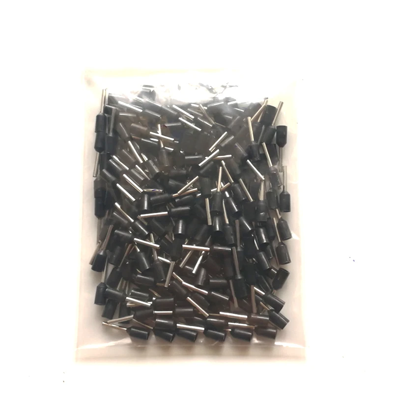 1000Pcs Copper Tube Insutated Cord End Terminals Electric Crimp Terminal Wire Connector E0306 0308 0310 Cable Ferrules VE 24AWG