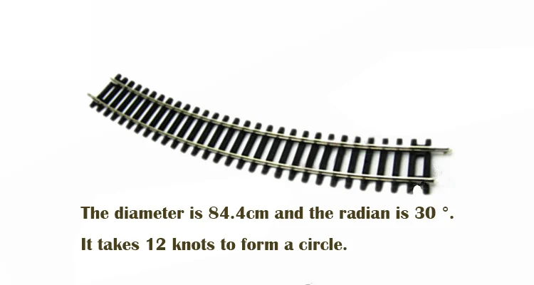 Miniature model  1:87  HO ratio  R2 curved rail 55212 30 °  Single subgrade rail set  Train sand table material