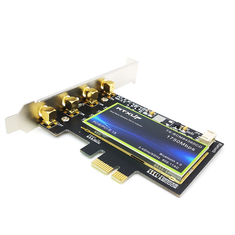 Imagem -05 - Adaptador sem Fio Pcie Dual Band 802.11ac Bcm94360 Placa para Desktop Wi-fi Bluetooth 4.0 para Macos Hackintosh Windows