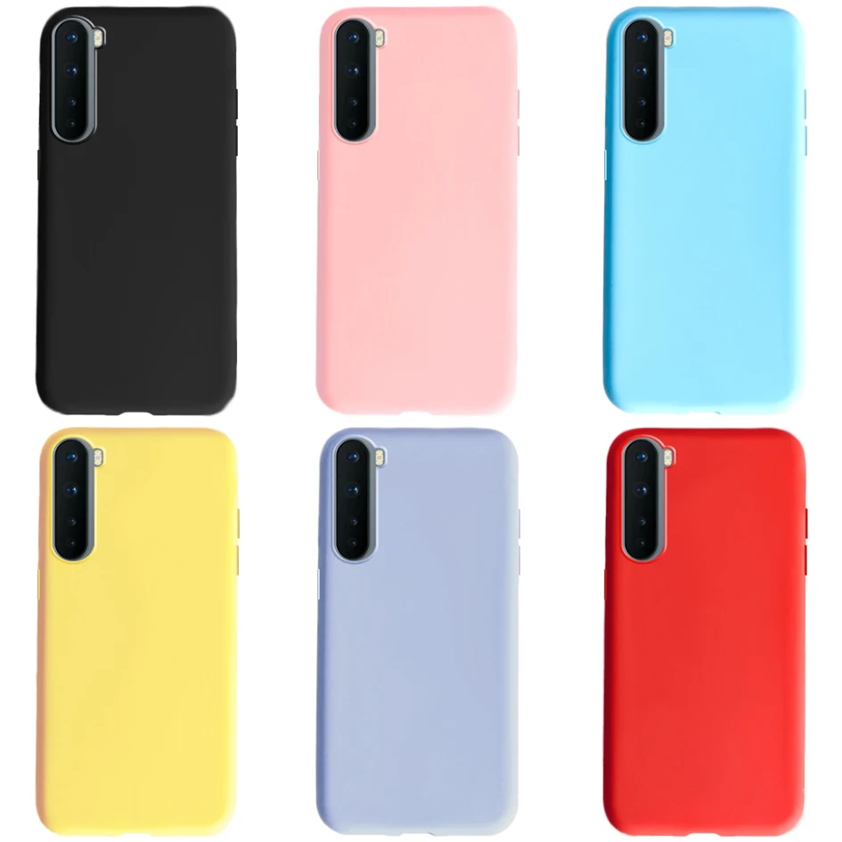 For Oneplus Nord Case Original Candy Solid Color Silicone Cover for One Plus Nord 5G Case Blue Bumper Phone Funda OnePlus 1+Nord