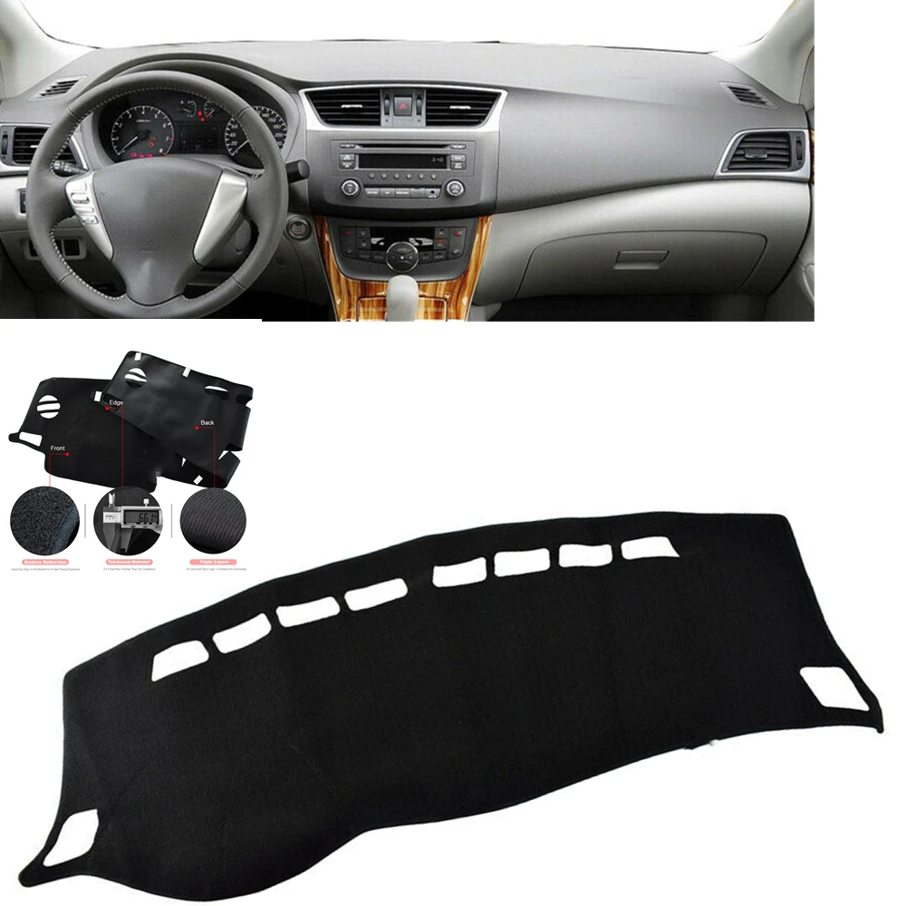 

Car Dashboard Cover Trim For Nissan Sentra Sylphy 2013-2018 Dash Board Panel Sun Shade Carpet Pad Heat Proof Mat Moulding Strip