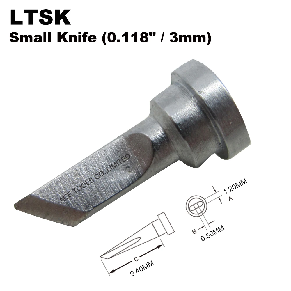 LTSK Small Knife 3mm Soldering Tip for WELLER WP80 WSP80 WSFP8 WD1000 WD2000 WSD81 WS81 WSF81D8 WS81D5 Handle Iron Welding Bit