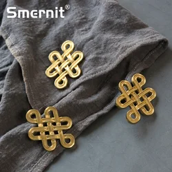 Brass Furniture Handles Chinese Knot Modern Gold Door Knobs and Handles for Cabinet Kitchen Cupboard Closet Drawer Pulls Home
