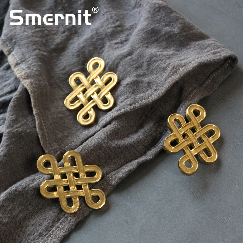 Brass Furniture Handles Chinese Knot Modern Gold Door Knobs and Handles for Cabinet Kitchen Cupboard Closet Drawer Pulls Home