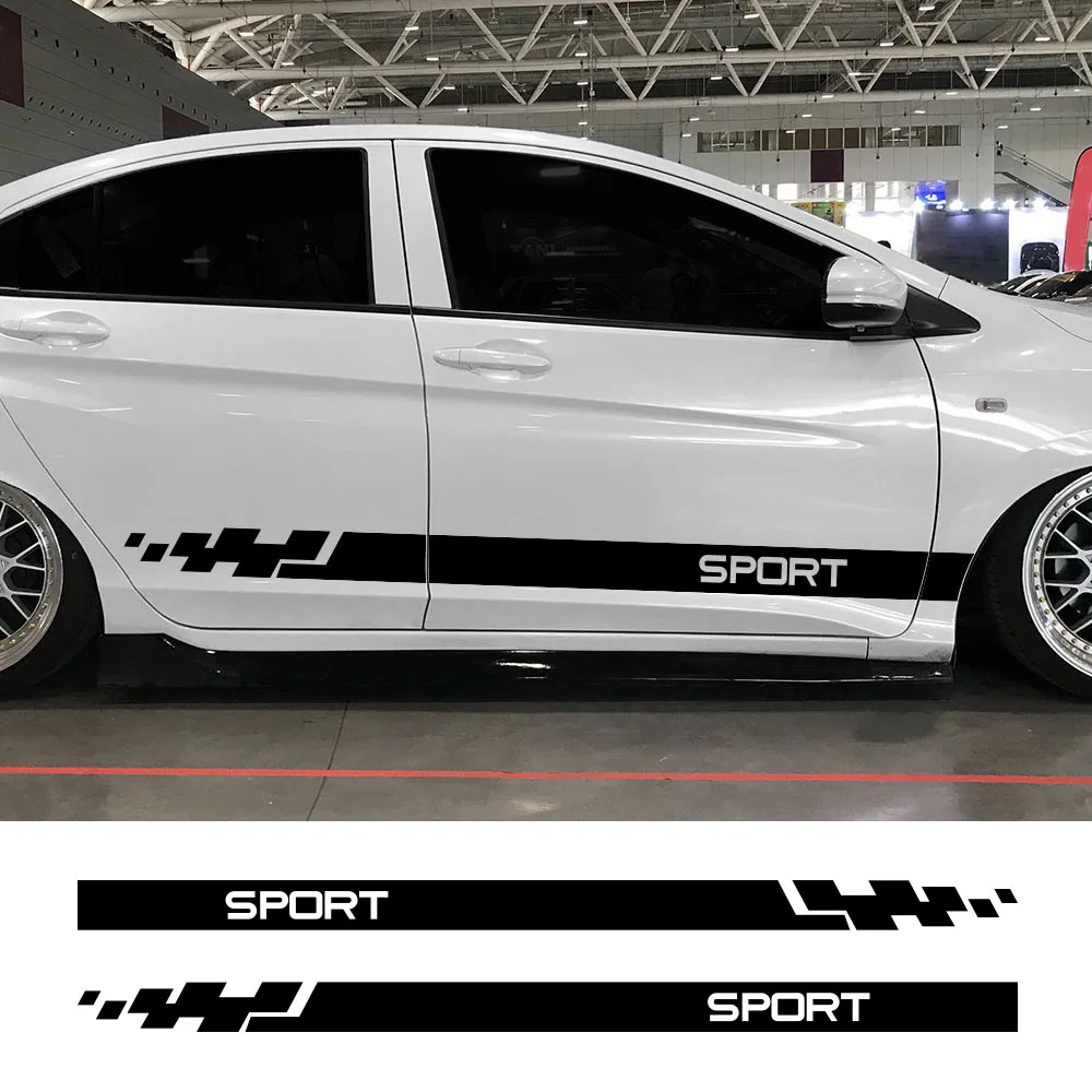 باب السيارة الجانب تنورة المشارب ملصقات السيارات الفينيل فيلم الديكور الشارات لأوبل أسترا j h g k كورسا d ضبط الملحقات