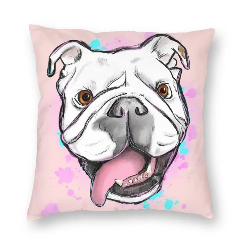 Soft Princess Buttercup In The Pink Throw Pillow Case Home Decor Square Bulldog Puppy Cushion Cover 40x40 Pillowcover for Sofa