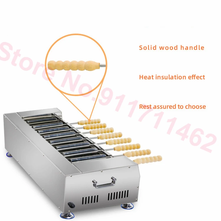 Electric Kurtos Kalacs Chimney Cake Oven Chimney Bread Baker Cake Rolls Roast Machine Chimney Ice Cream Waffle Maker