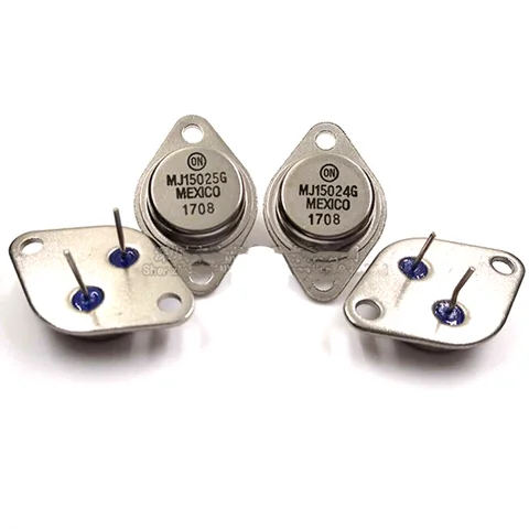 2PCS New MJ15024G MJ15025G Gold-Sealed Audio Pair Tube Iron Cap High-Power Tertiary Tube 16A250V