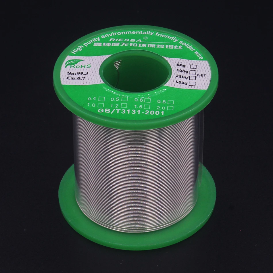 1Pcs 250G 1.1LB ตะกั่วบัดกรีลวด Sn99.3 Cu0.7 Rosin Core ไฟฟ้าบัดกรี RoHs Rosin Core Solder ดีบุก