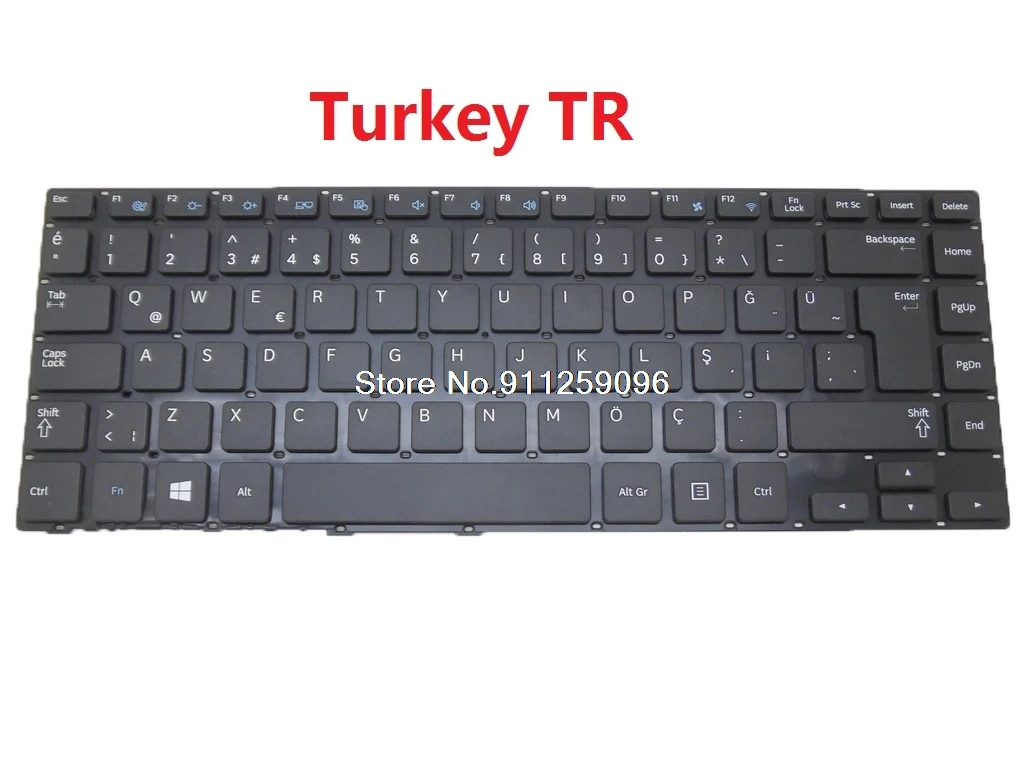 Teclado de ordenador portátil para Samsung 370R4E 370R4V 450R4E 450R4V 470R4E 470R4V nórdico NE Portugal PO PT Rusia RU Reino Unido Turquía TR