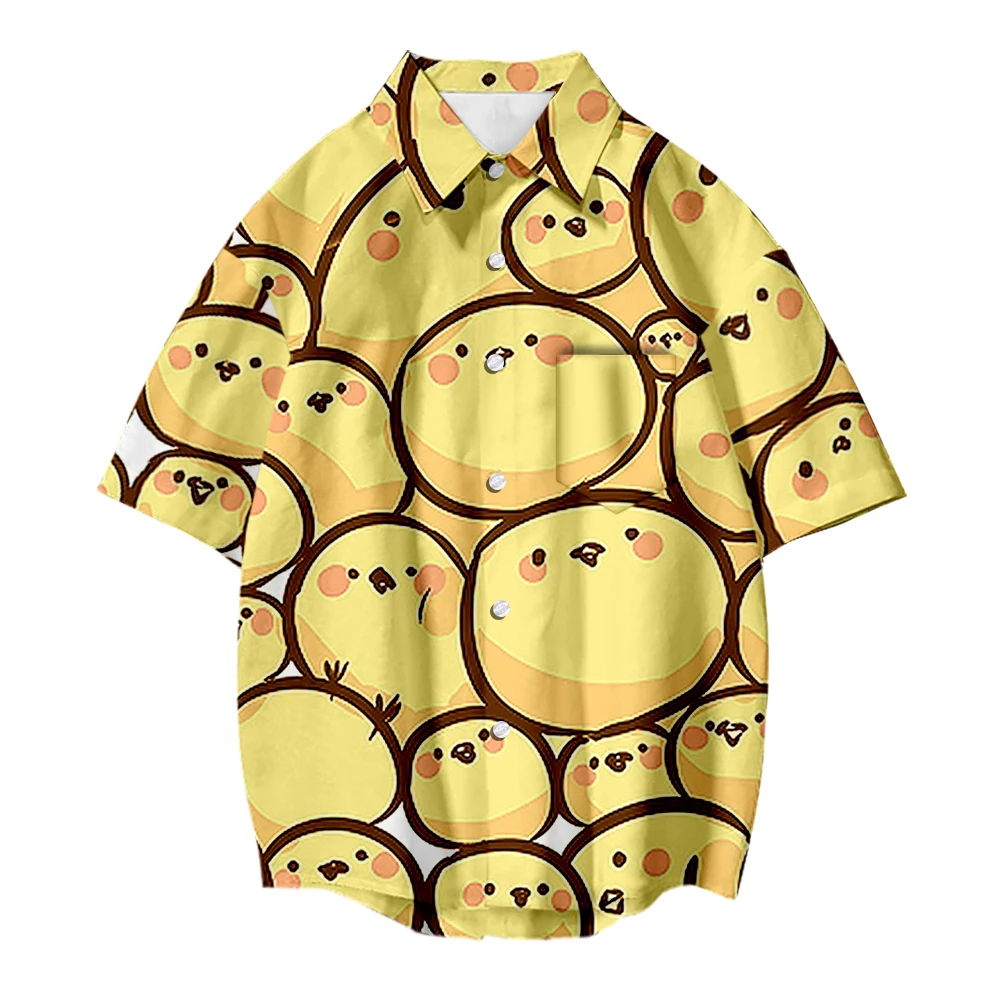 3D Print Many ducks Short Sleeve Shirt Men Women Streetwear Fashion Summer Loose Tops Pop with pocket and Buttons Animal Shirts