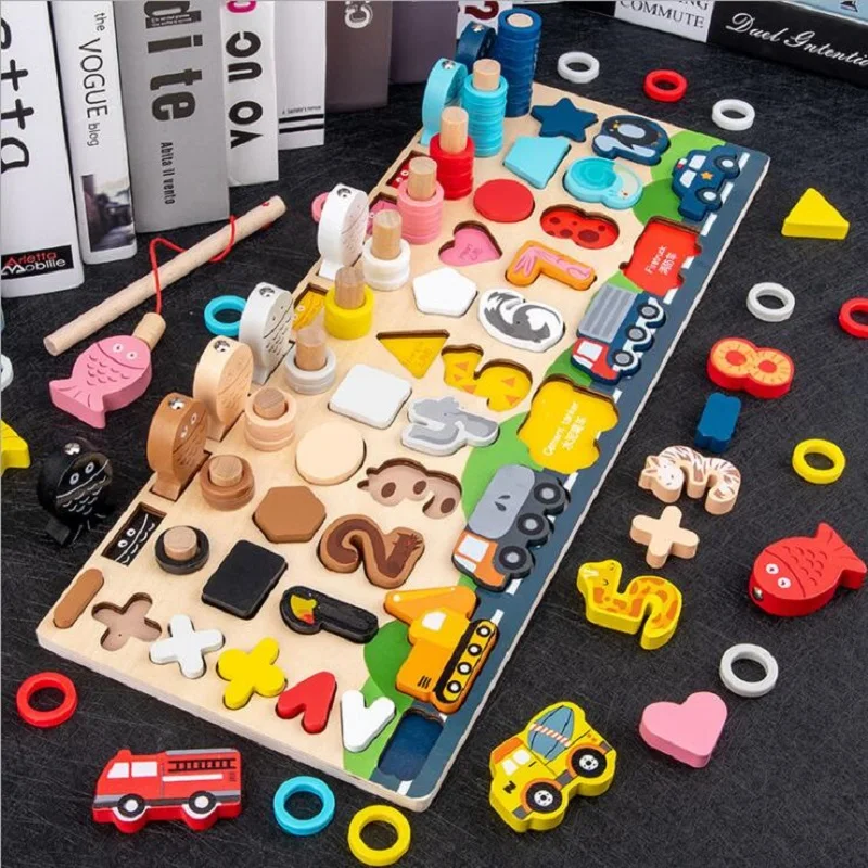 

Kids Eduactional Toys Multi-function Logarithmic Board Montessori Educational Wooden Toys For Children Wooden Math Toys