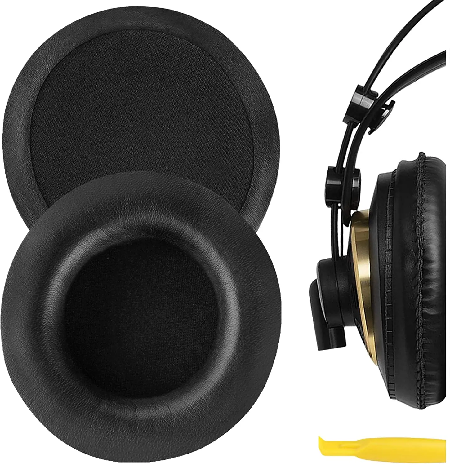 QuickFit Protein Leather Ear Pads for ÂKG K240 K240S K240 MKII K241 K270 K271 K271S K272 Headphones, Replacement Ear Cushion/Ear