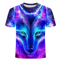 2020 Magic Galaxy Wolf hoodie T-shirt men's and women's fashion T-shirt T-shirt 3D sweatshirt casual shirt