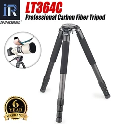 LT364C Professional 10 Layers Carbon Fiber Tripod Heavy-Duty Telephoto Lens Load 35kg for Nikon Canon DSLR Digital Camera Video