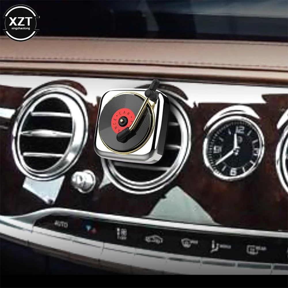 Retro Car Freshner presa d'aria Clip profumo giradischi aromaterapia vinile Spin Phonograph diffusore di odore di olio essenziale