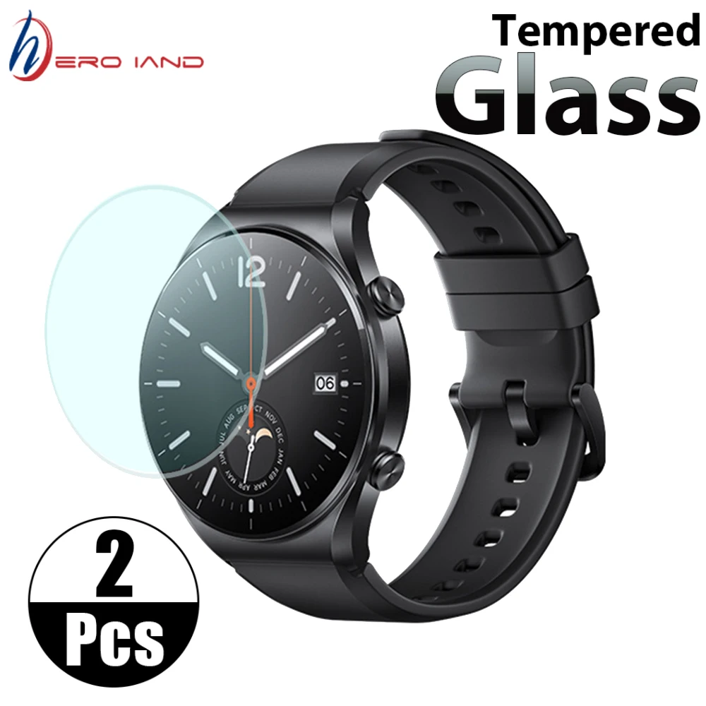 2PCS 2.5D Premium Tempered Glass For XiaoMI Watch S1 Screen Protector For Xiaomi WatchS1 Explosion Proof Protective Glass Film for honor magic vs2 v2 3 in 1 full screen protector explosion proof hydrogel film