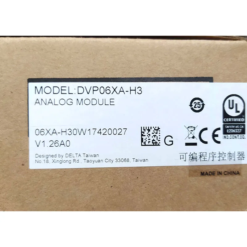 

Delta DVP06XA-H3 EH2/EH3 Series PLC Analog Module 4AI 2AO new in box