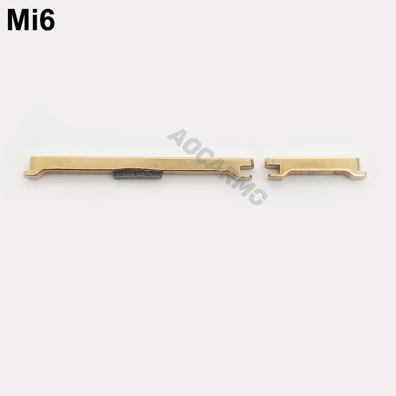 Aocarmo-Cable flexible para XiaoMi 6 mi6, botón de encendido/apagado, subir/bajar volumen, con piezas de repuesto adhesivas