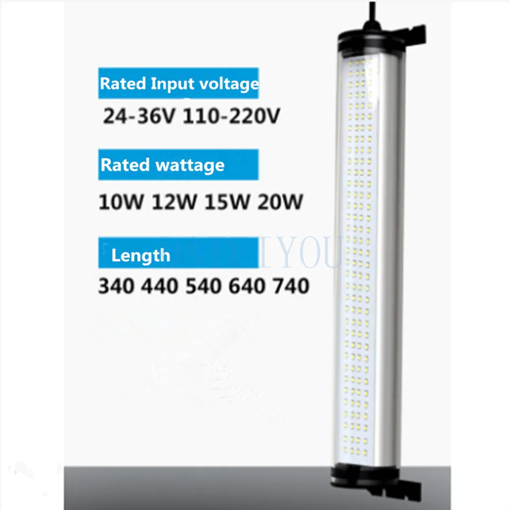 Cilíndrico torno cnc lâmpada de tira longa 24v à prova d24 água cnc usinagem centro máquina led lâmpada 220v